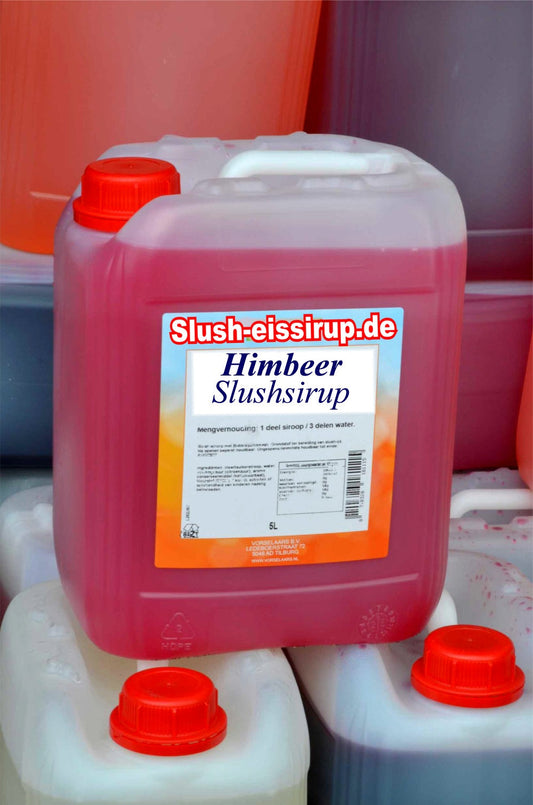 Slush-Sirup mit Himbeergeschmack – 5-Liter-Tank – Vorselaars – www.slush-eissirup.de