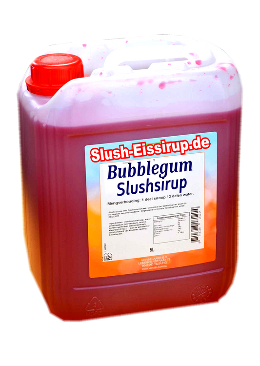 Slush-Sirup BUBBLEGUM - 5-Liter-Tank - Vorselaars - www.slush-eissirup.de- Das eiskalte Eisgetränk