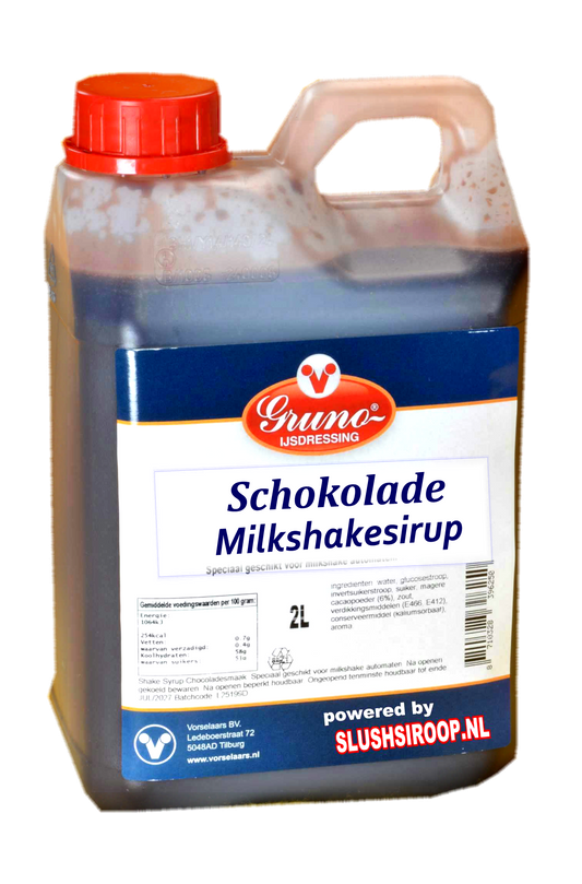 GRUNO - MilaNNE Milchshake-Sirup SCHOKOLADE-Geschmack, Tank A, 2 Liter - www.slush-eissirup.de