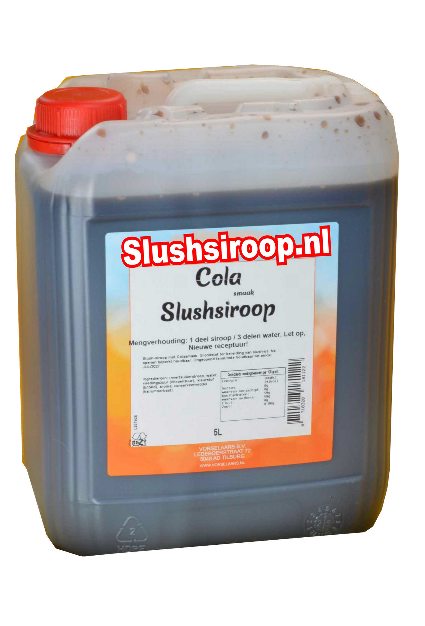 cola slush siroop - slushsiroop.nl in tank - tankje