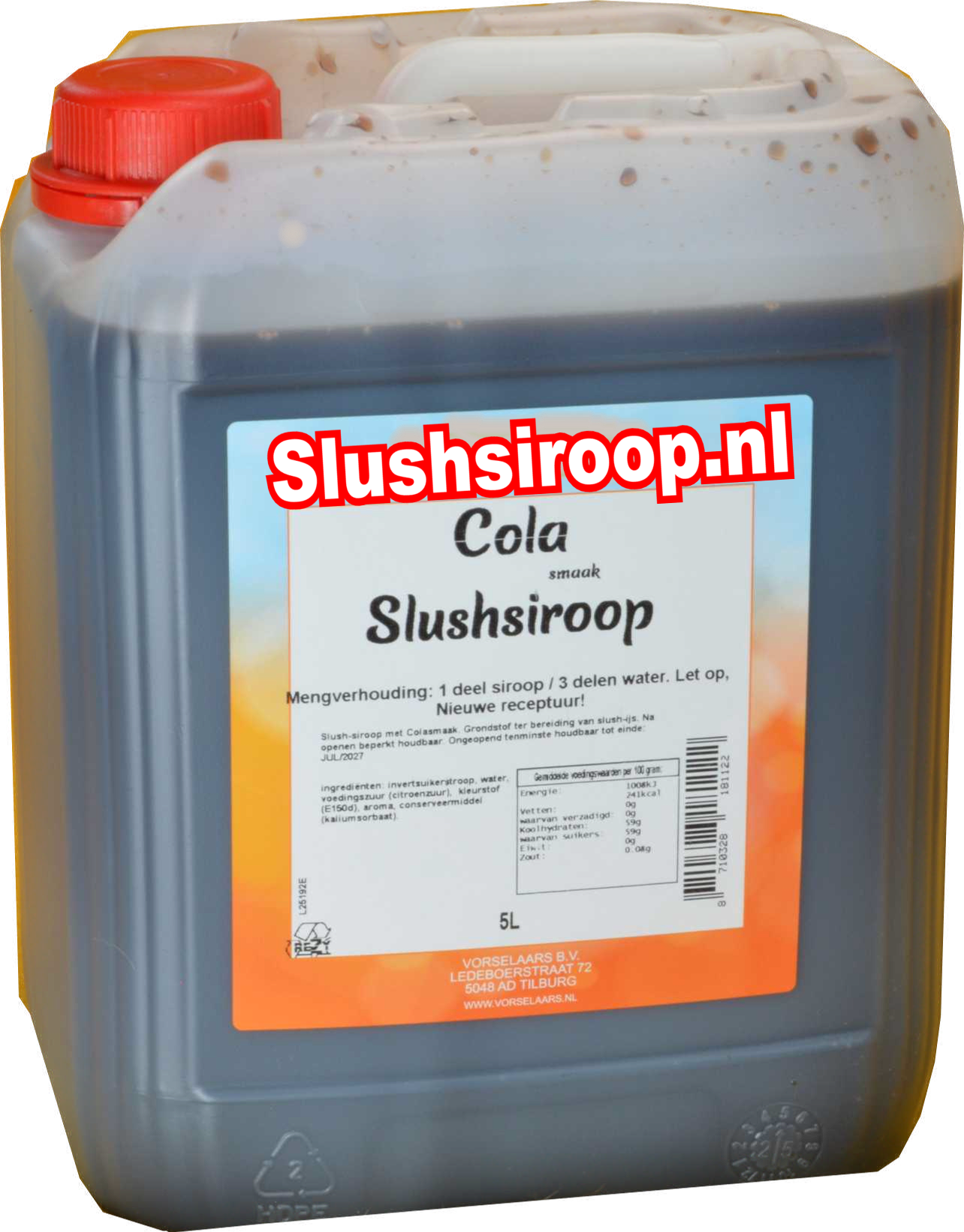 cola slush siroop - slushsiroop.nl in tank - tankje