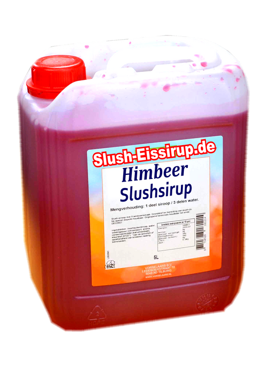Slush-Sirup mit Himbeergeschmack – 5-Liter-Tank – Vorselaars – www.slush-eissirup.de