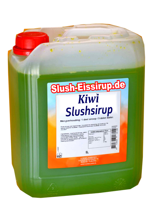 Slush-Sirup mit Kiwi-Geschmack – 5-Liter-Tank – Vorselaars – www.slush-eissirup.de